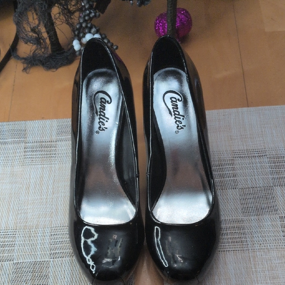 Candie's Patent Leather Black Heels